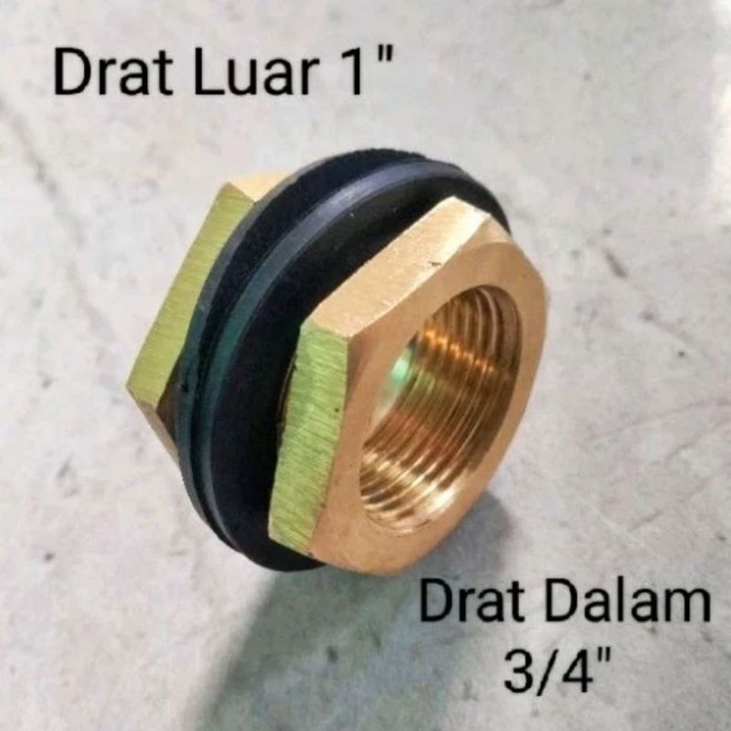 Mur Tandon 1 x 3/4 mur toren 1 1/4 x 1 inch mur tandon Kuningan