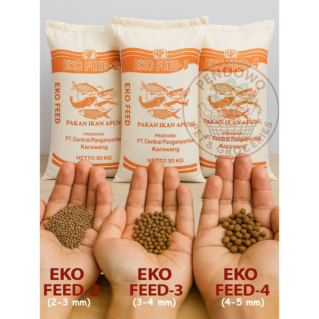 EKO FEED, Pakan Apung, Pur Ikan & Lele,10 & 30 Kilogram.
