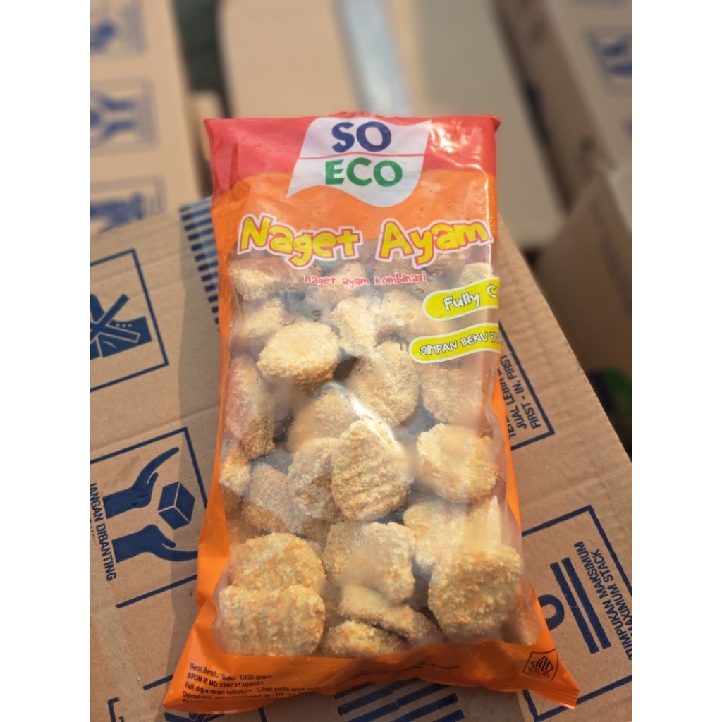 

SO ECO NAGET AYAM 1 POUCH / DUS ISI 6 POUCH
