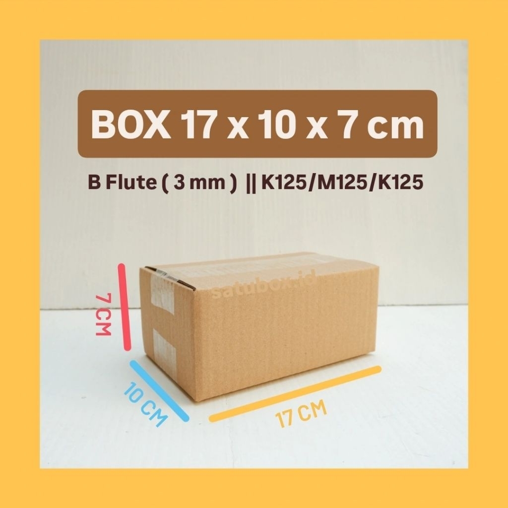 

kardus karton box polos 17x10x7 cm, single wall tebal 3mm
