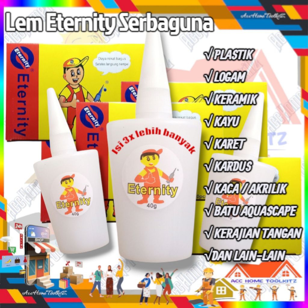 

Lem Korea ETERNITY JUMBO Besar / Lem Serbaguna / Lem Setan / Lem Aquacape / Lem Tetes / Lem Alteco Multifungsi Kayu Plastik Logam Kaca Keramik Aquascape