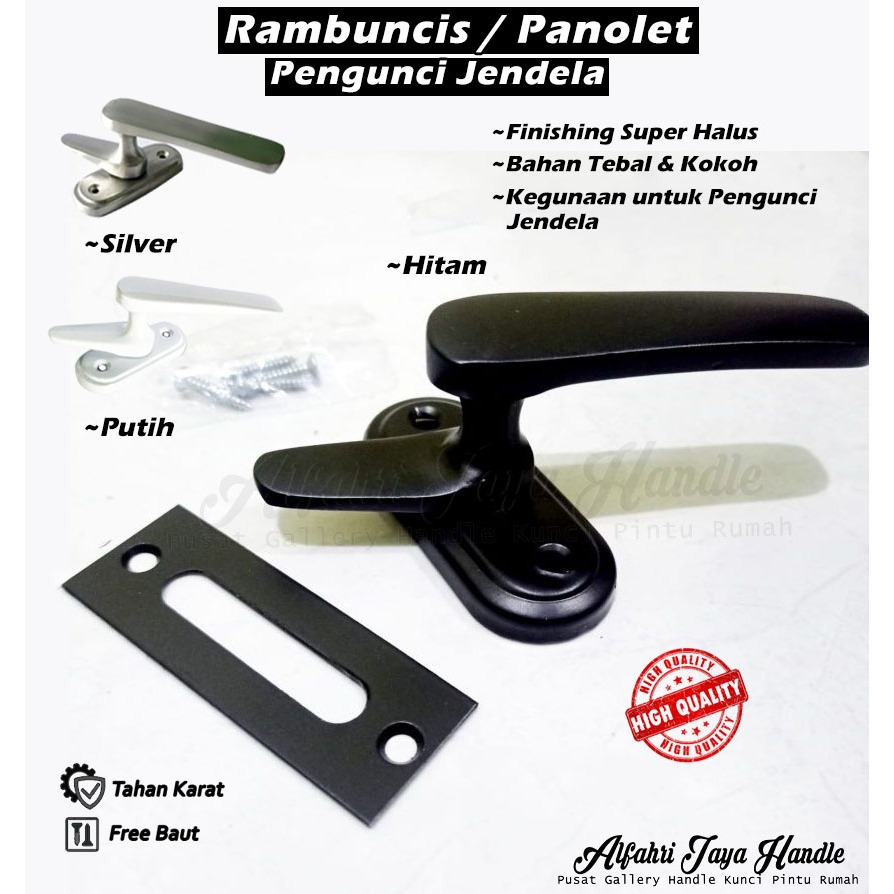 Rambucis Besar Slot Pengunci Jendela / Panolet Jendela / Grendel Jendela / Kunci Jendela Minimalis