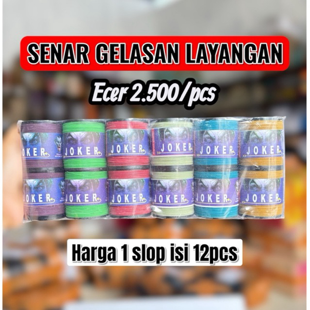 SENAR GELASAN LAYANGAN ecer 2.500 isi 12pcs-senar layangan super tajam-senar kenur layangan