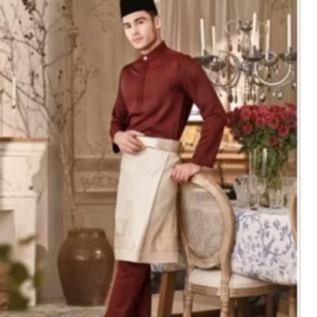 BAJU PRIA MELAYU TELUK BELANGA.CEKAK MUSANG PRIA MELAYU KURUNG SETELAN PAKAIAN ADAT MLAYSIA. .