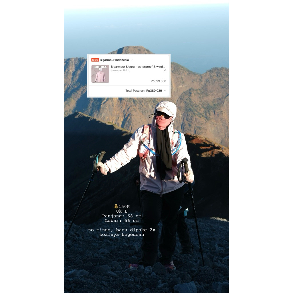 Bigarmour Sigura waterproof & windbreaker Jaket Pink Uk L