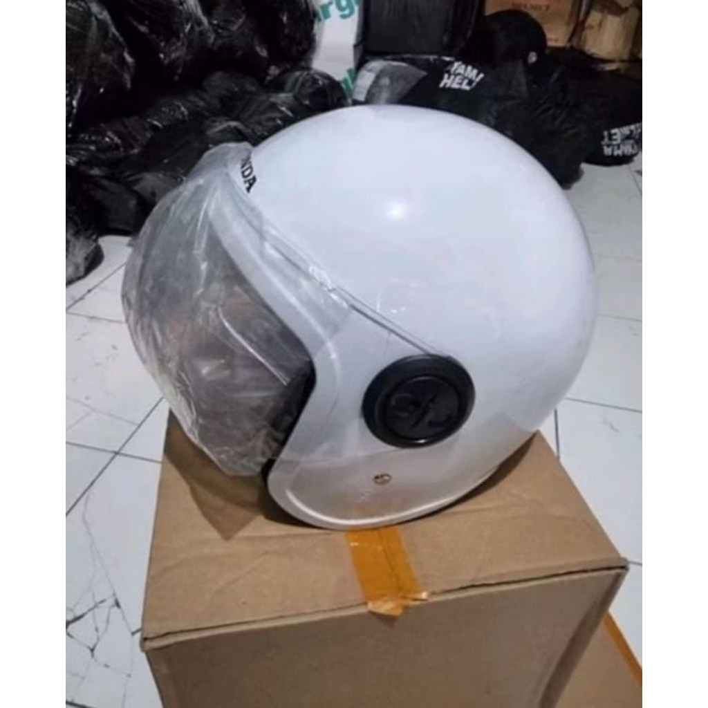 Helm Scoopy Putih & Hitam SNI ORIGINAL HONDA