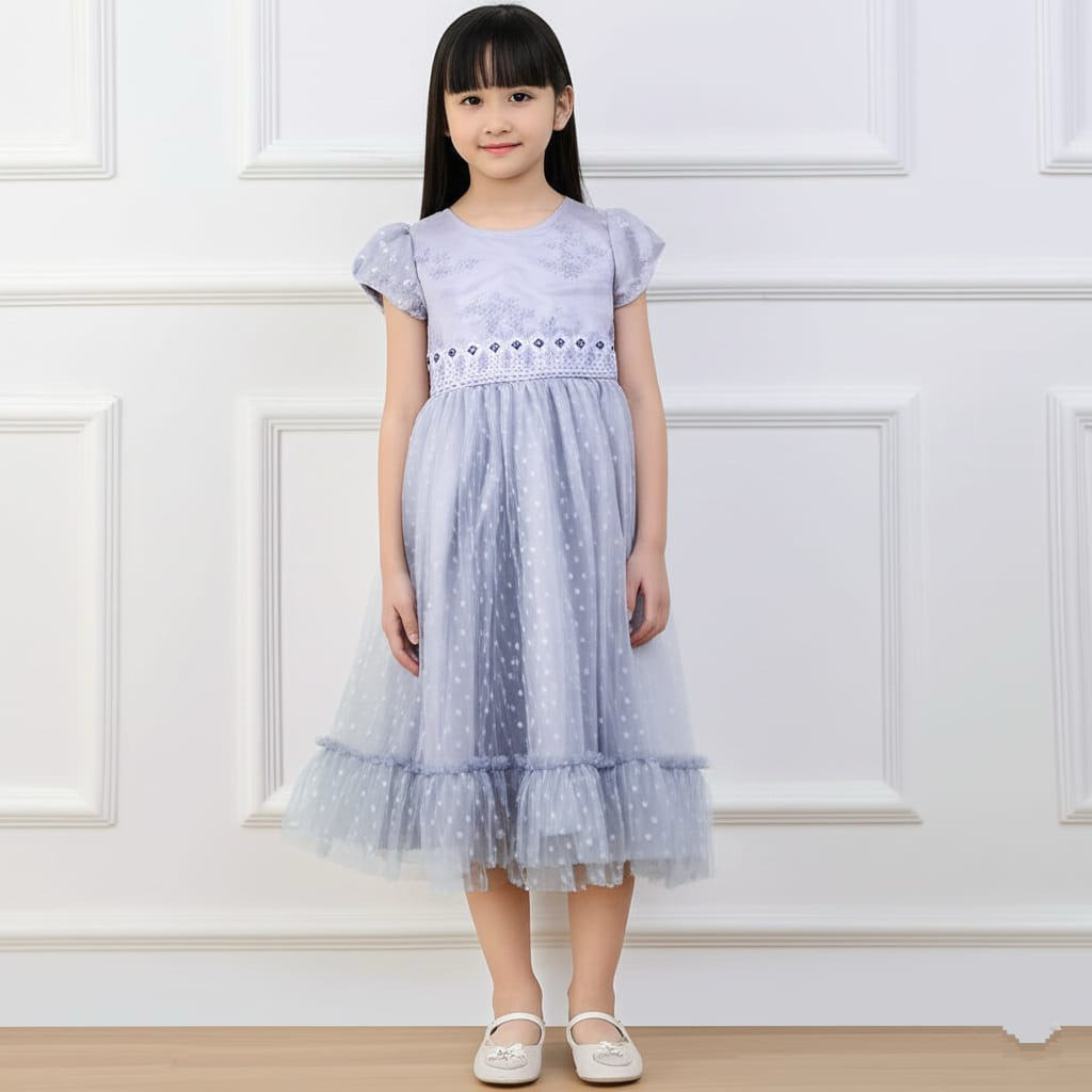 Dress Anak Perempuan dengan Brokat untuk Pesta dan Kondangan/Baju Pesta Anak Perempuan Brokat Lucu/G