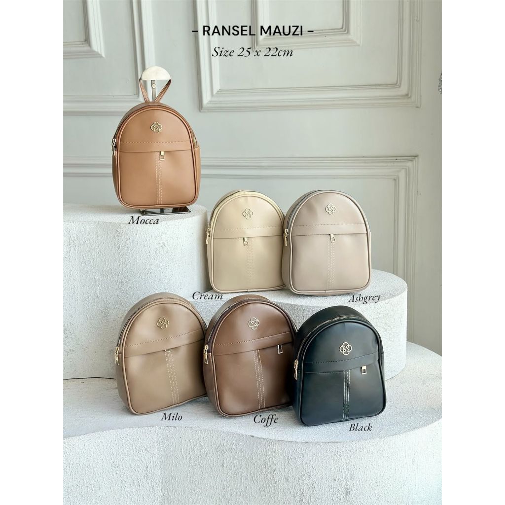 Ransel Mauzi - Mini Backpack Maxi Gaya, Tas Wanita Elegan & Praktis, Desain Minimalis Premium, Cocok