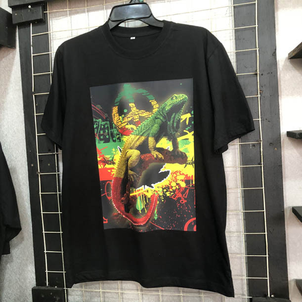 Kaos Bob Marley Jamaica Iguana Tshirt Bahan Katun Casual Unisex T-SHIRT [BISA COD] | Lengan Pendek &