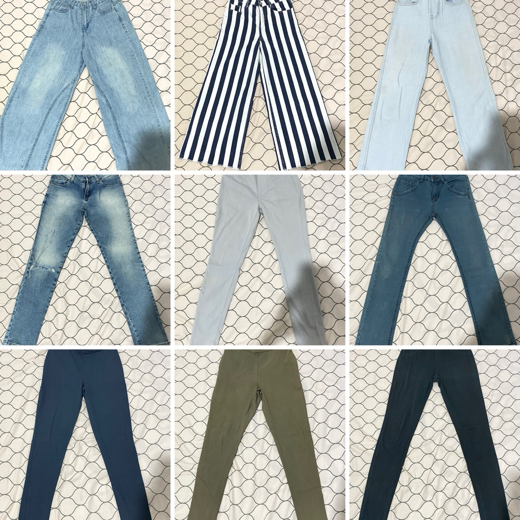 preloved celana, jeans, kulot