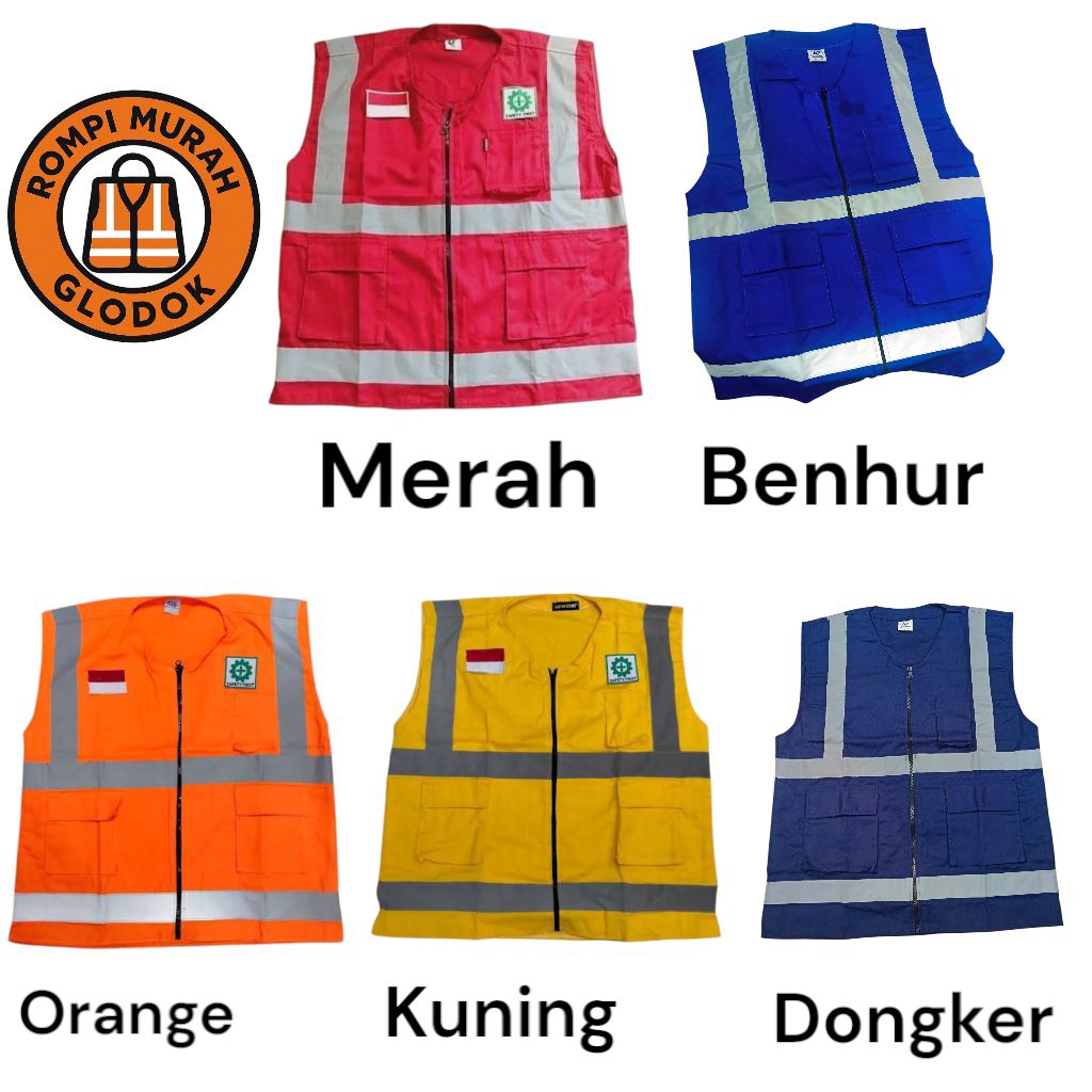rompi safety bahan american drill