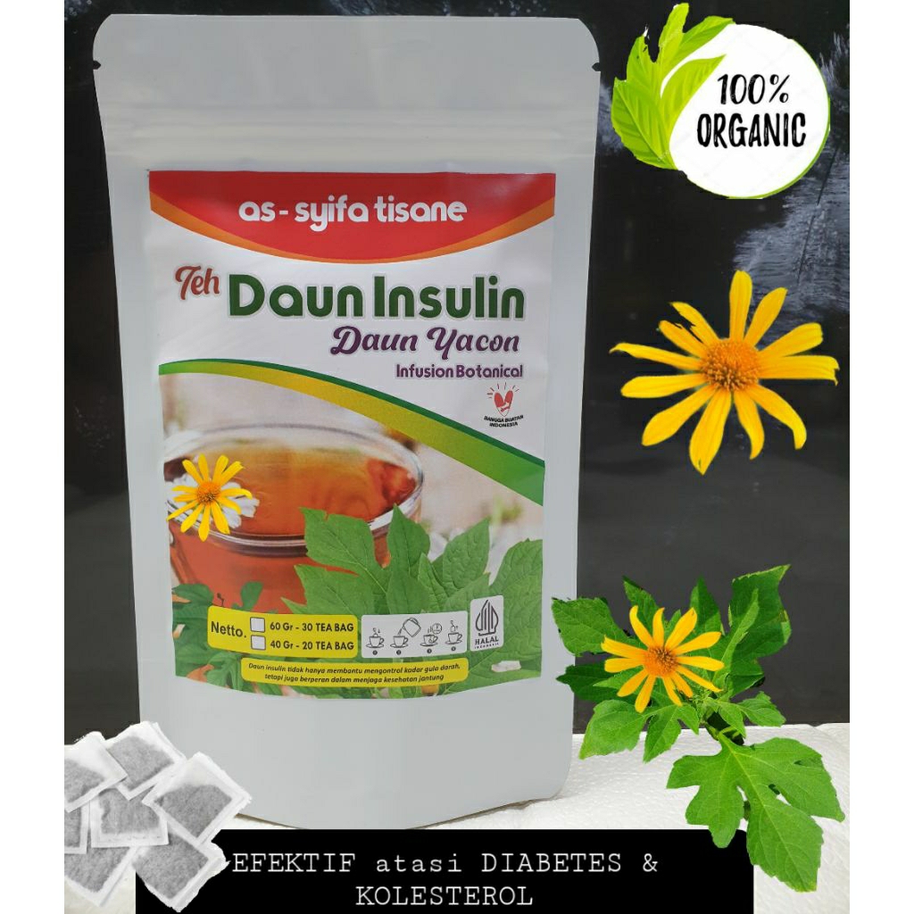 

Teh Insulin,Daun Yacon,Anti Diabetes & penurun Gula Darah,,as-syifa tisane