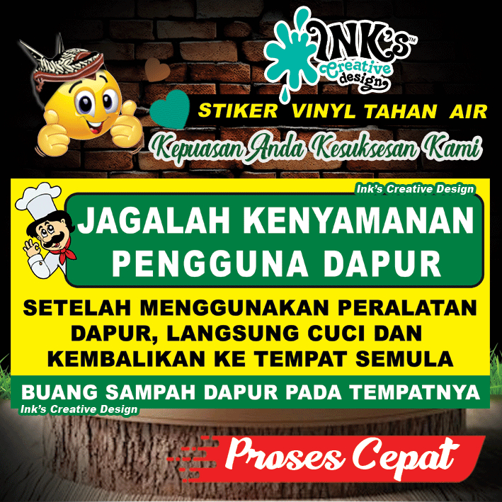 

STIKER JAGALAH KENYAMANAN DAPUR -JAGALAH KEBERSIHAN - BERSIH ITU SEHAT