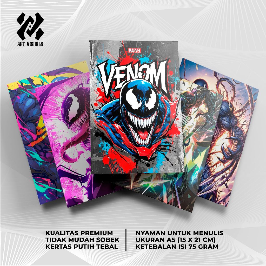 

Buku Tulis Custom Tema Venom Terlengkap Termurah Model Bebas Pilih Foto/Buku Tulis Sekolah/Buku Catatan