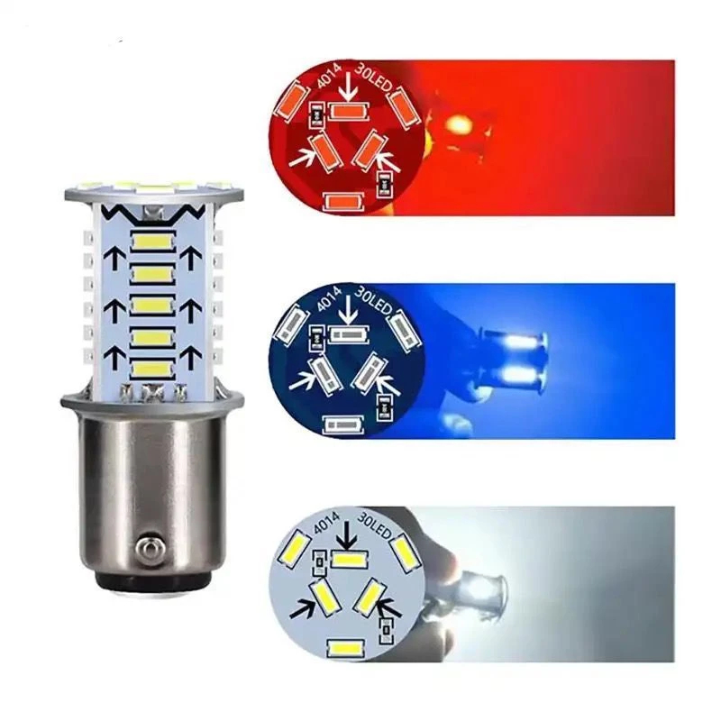 (LRB6) Lampu Rem Stop LED Bayonet 2 Mode Running Berkedip kedip 30 Titik  Stoplamp Universal Motor a