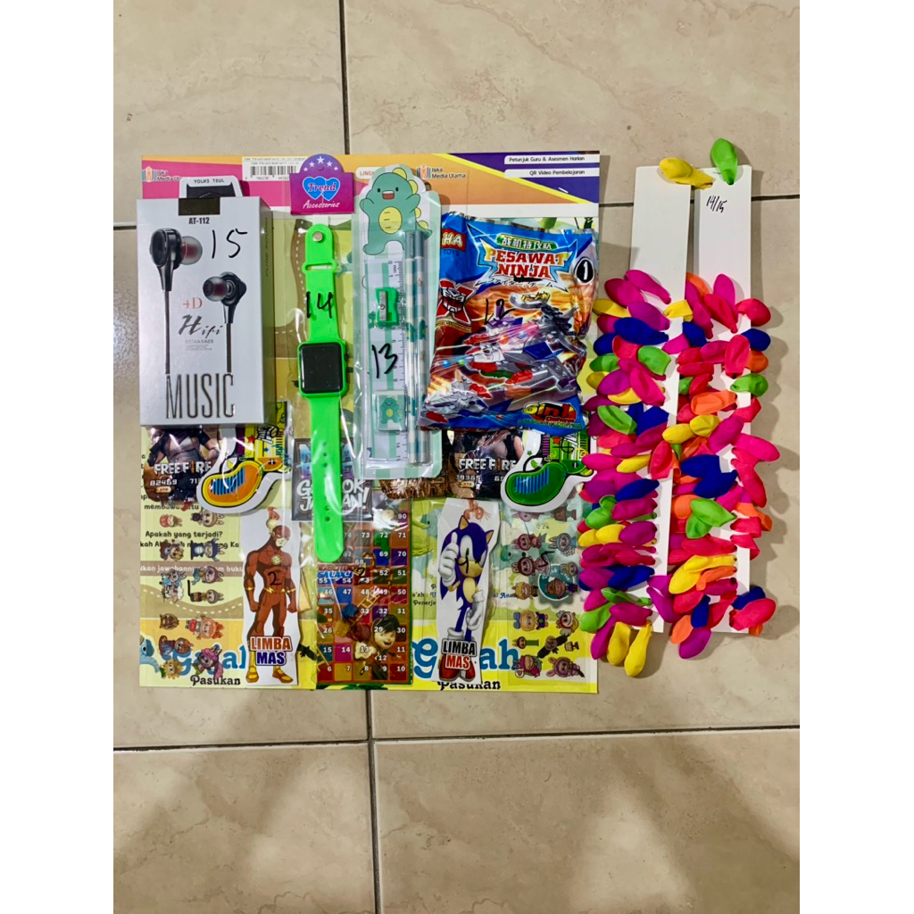 cabutan mainan berhadiah JAM & HETSET