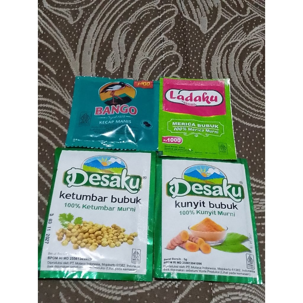 

Kecap Bango+Kunyit Bubuk+Ketumbar Bubuk+Ladaku Paket 3Al (TRB155)