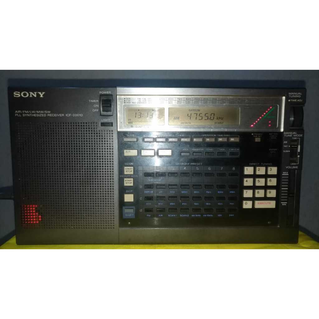 Radio SONY ICF-2001D AIR/FM/LW/MW/SW PLL SYNTHESIZED RECEIVER Istimewa