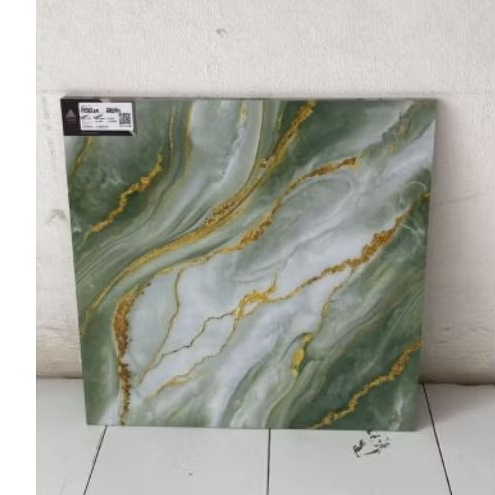 Granit lantai 60x60 motif marmer green glossy