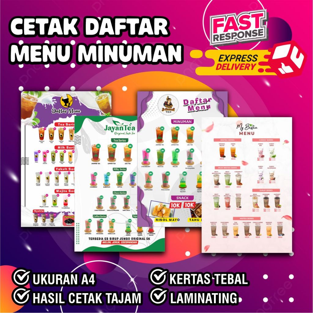 

DAFTAR MENU CETAK DAFTAR MENU MINUMAN DESAIN KEKINIAN