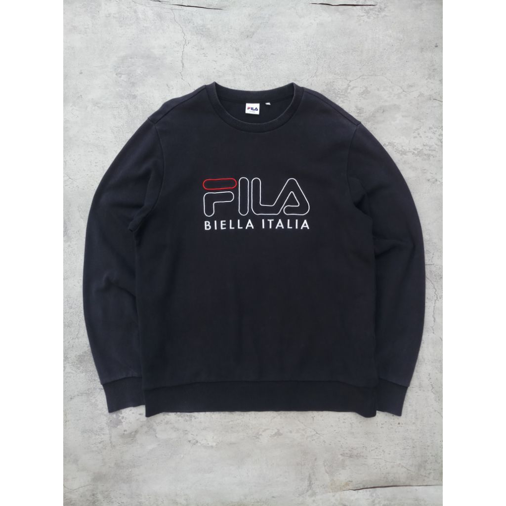 Crewneck fila second | crewneck fila big logo | pria reguler fit