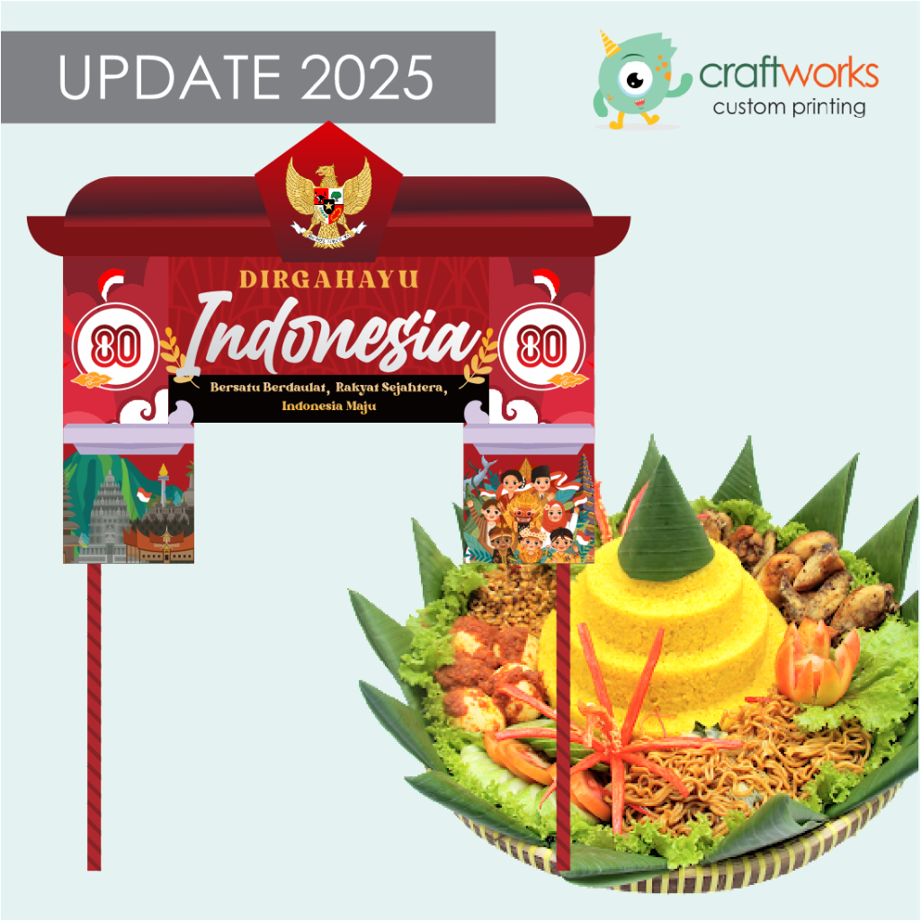 TOPPER 17 AGUSTUS GAPURA / HIASAN TUMPENG 17 AGUSTUS KEMERDEKAAN