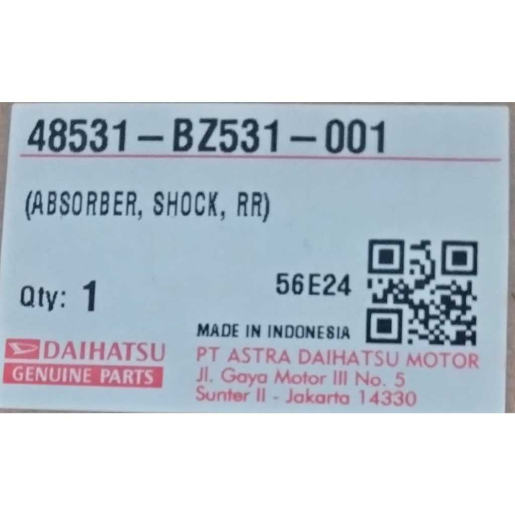 SHOCKBREKER BELAKANG DAIHATSU AYLA / 48531-BZ531-001