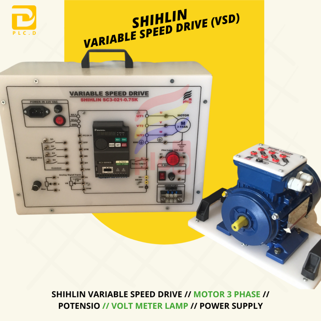 Inverter 3 Phase Shihlin free Induction Motor TRAINING KIT