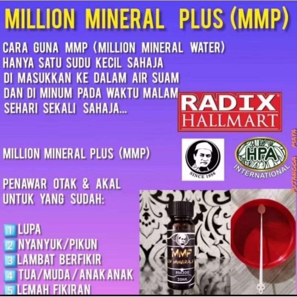 PROMO HERBAL MMP (MILLION MINERAL PLUS) HPA PAK HAJI ORIGINAL MALAYSIA