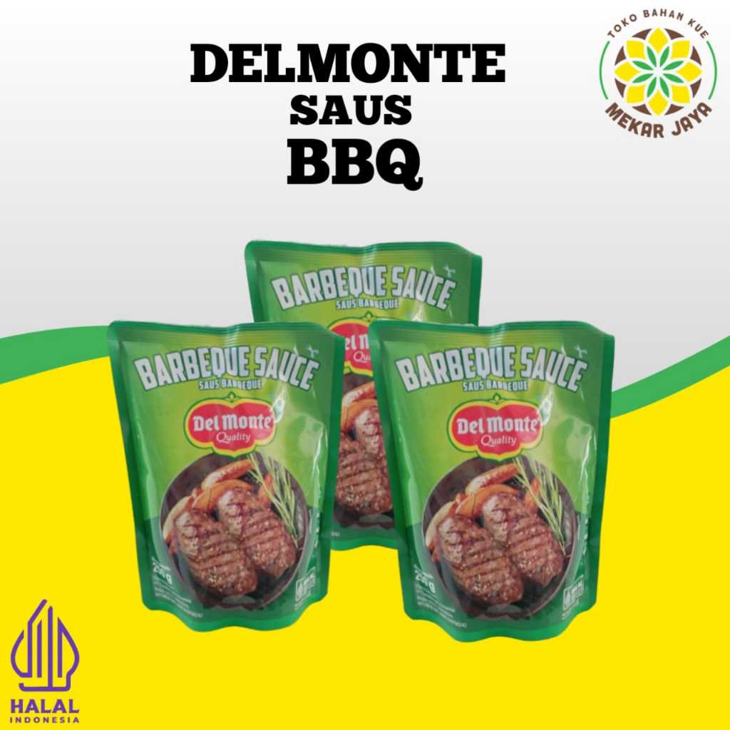 

DELMONTE SAUCE BBQ 250G/Delmonte Saus Baebeque kemasan pouch 250g