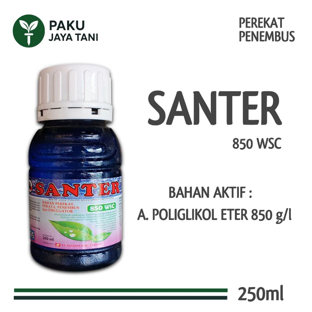 SANTER 850 WSC - 250ml | PEREKAT PERATA PENEMBUS DAN EMULGATOR | PEREKAT PESTISIDA | PENEMBUS OBAT P