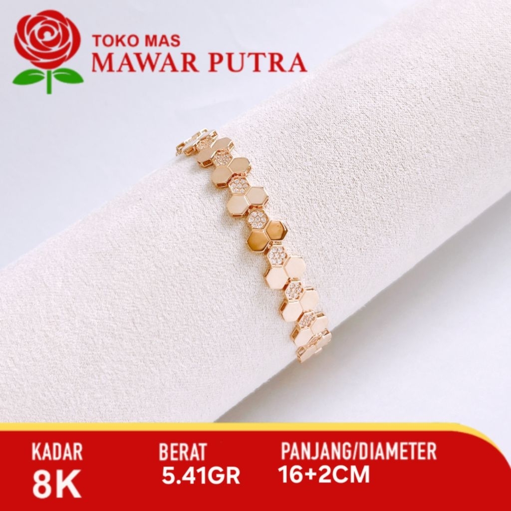 GELANG RANTAI SEQUIN KING HALIM GOLD 8K