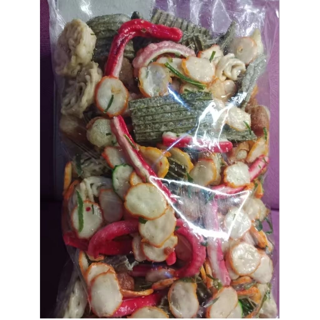 

kerupuk kering original mix extra daun jeruk kemasan 500gr