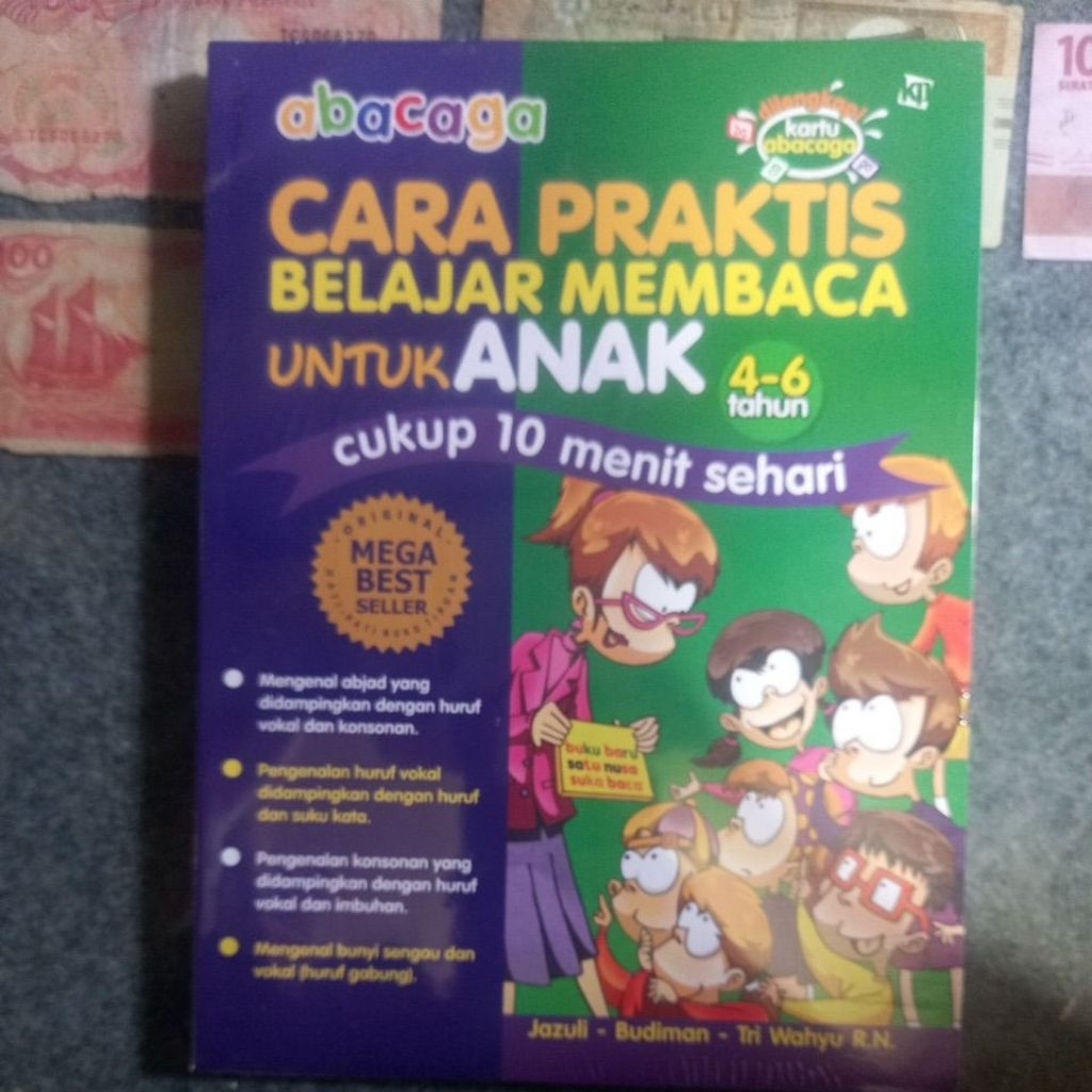 BUKU ABACAGA CARA PRAKTIS BELAJAR MEMBACA UNTUK ANAK