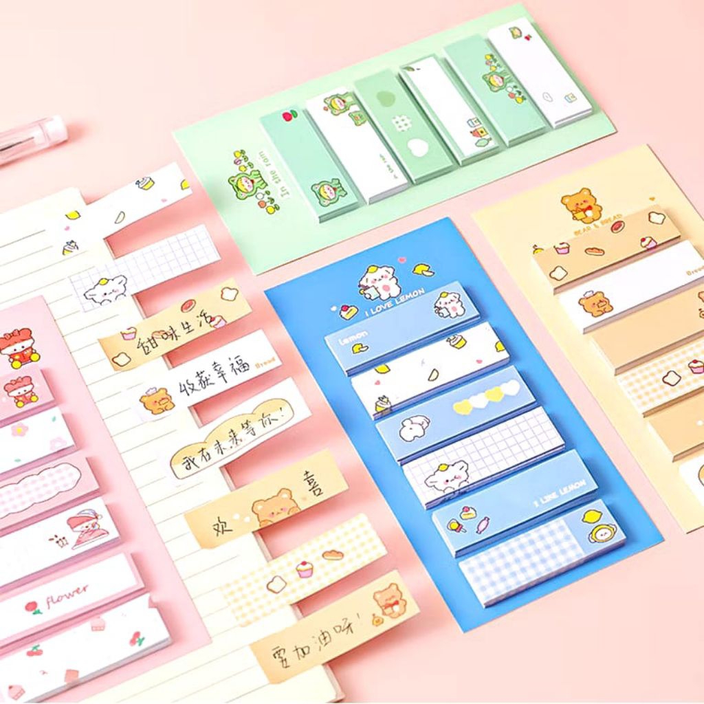 

Sticky Note 6 Baris 120 Lembar Karakter Lucu Kertas Memo Pembatas Buku Perlengkapan Sekolah. fgt