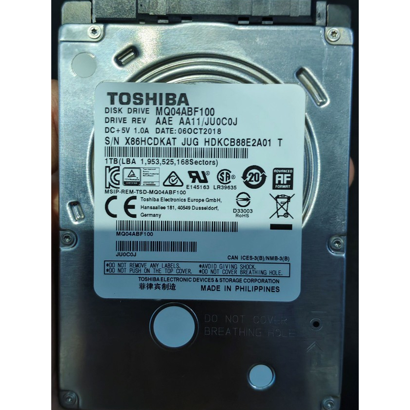 Hardisk 1TB Internal SATA 2,5 inch Toshiba Copotan Laptop Asus
