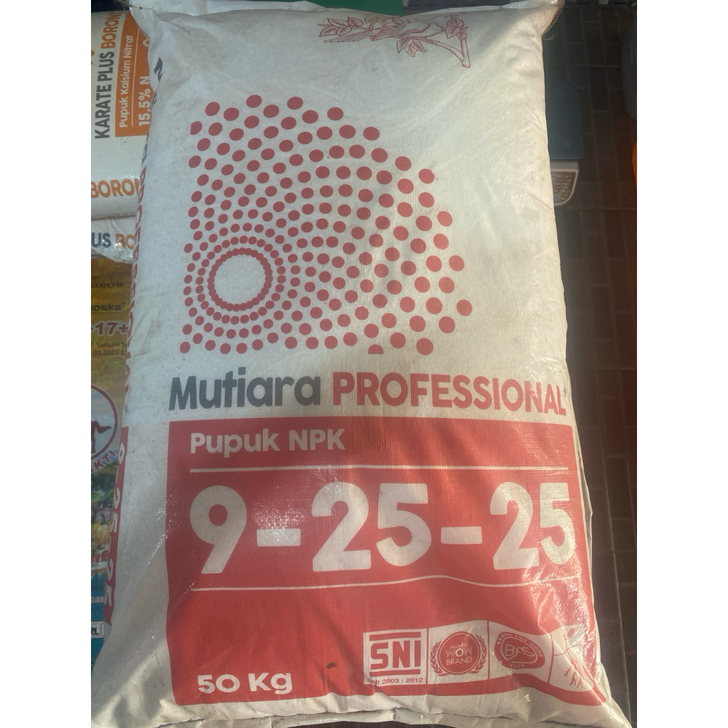 pupuk npk mutiara profesional  9-25-25 kemasan repack 1kg