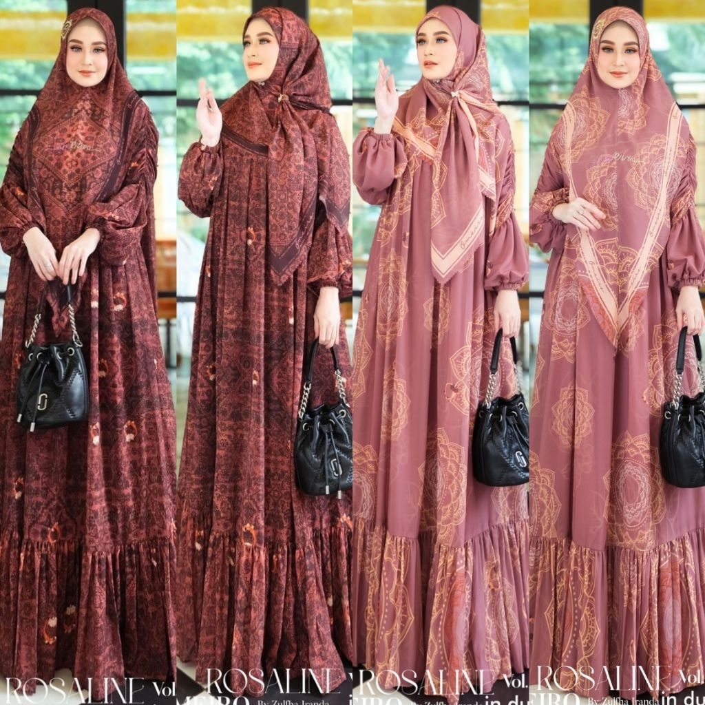 Roseline Rosaline vol 7 VII Series Dress Scraft Khimar Syari by Omeiro