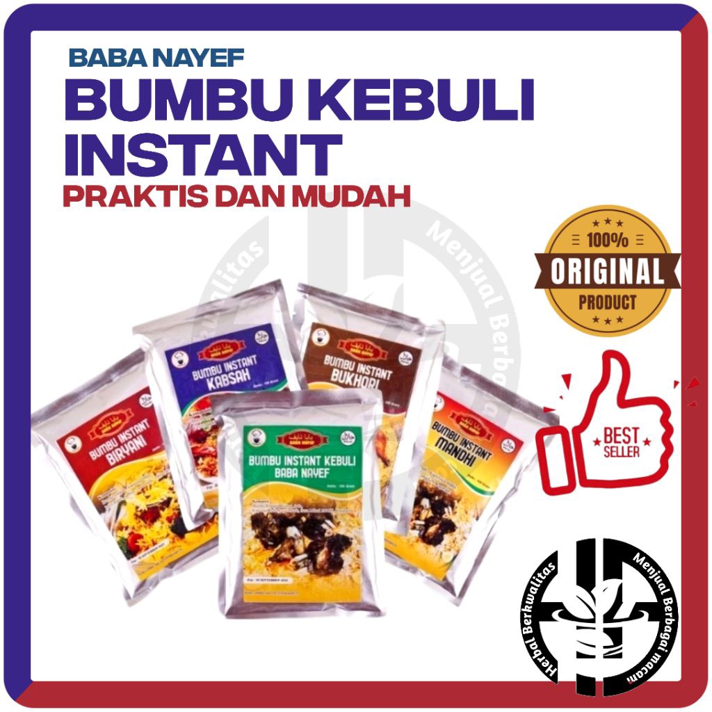 

BUMBU INSTANT BABA NAYEF Lengkap Bumbu Instan Untuk Nasi Kebuli Isi 100 gram