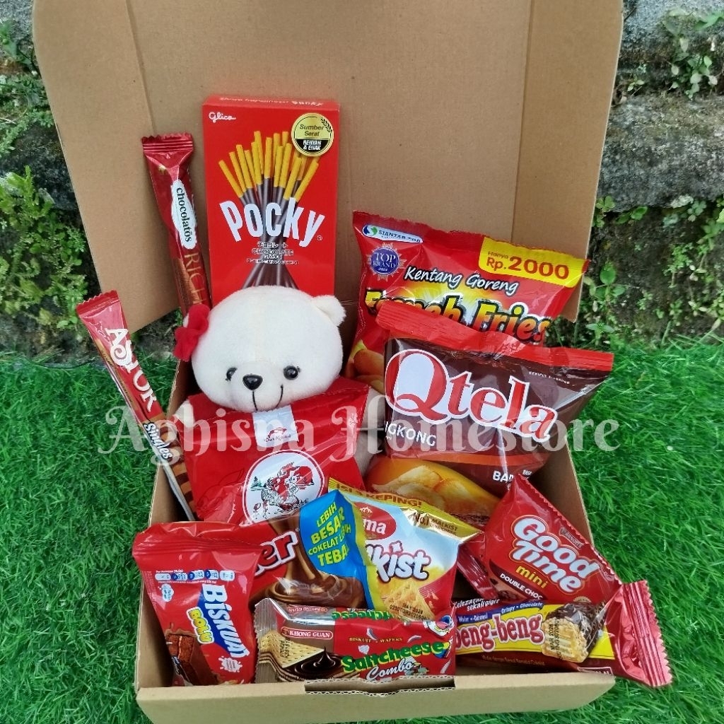 

SNACKBOX MERAH | HAMPERS SNACK MERAH | BOX SNACK NATAL