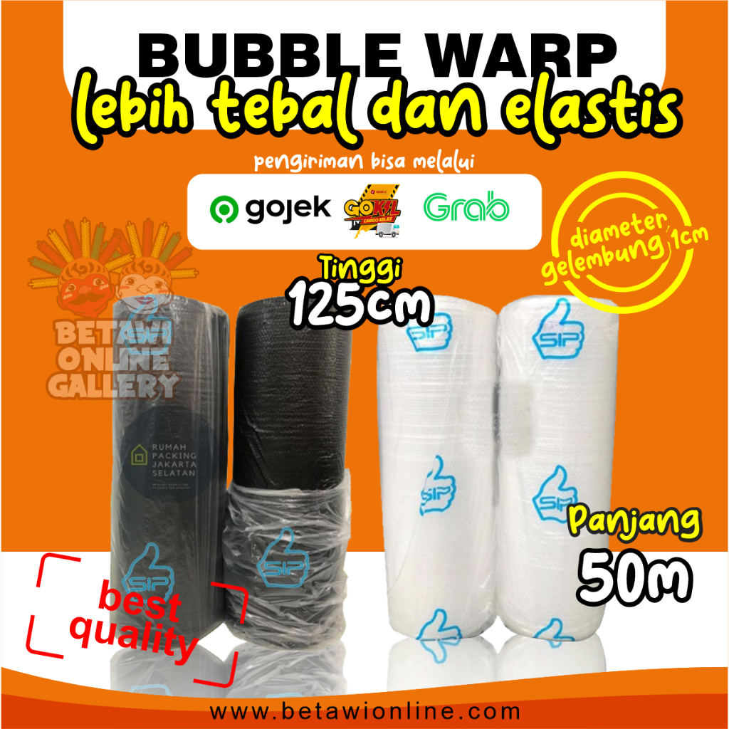 

Bubble Wrap Murah Tebal & Elastis / Bubble Wrap Merk SIP / Bubble Wrap Merk Upack ( KHUSUS KARGO PENGIRIMAN LUAR JABODETABEK )