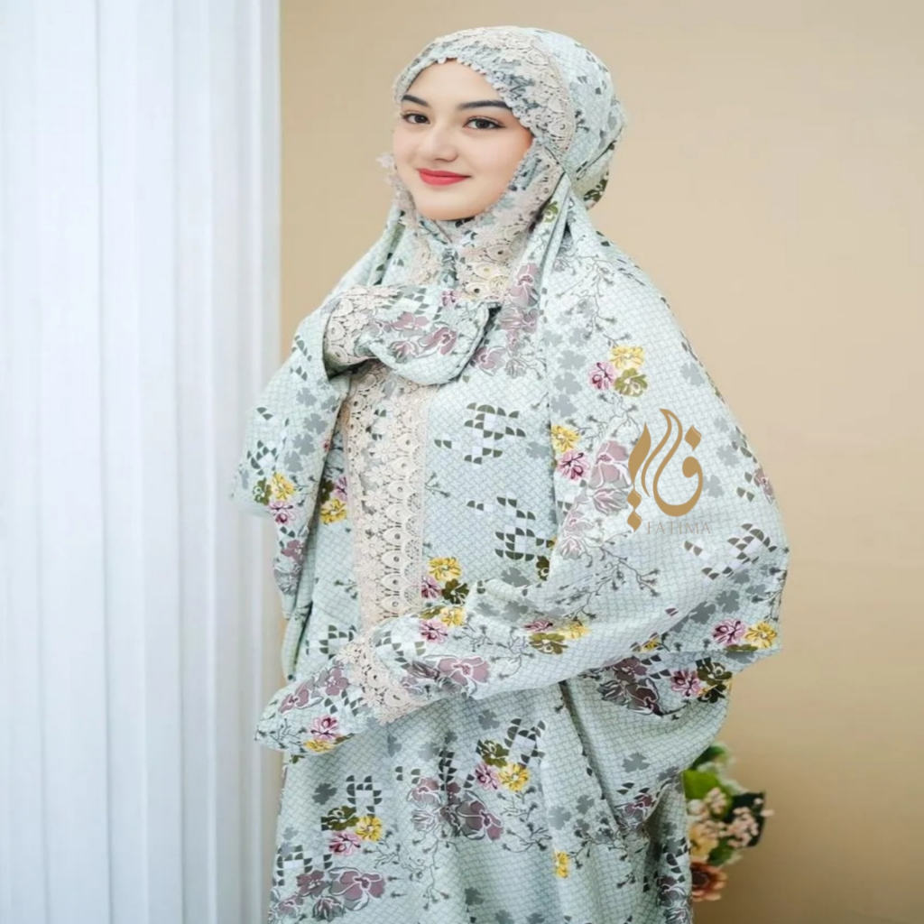 Fatima - Mukena Terusan Silky Premium Renda Mewah Elegant New Series
