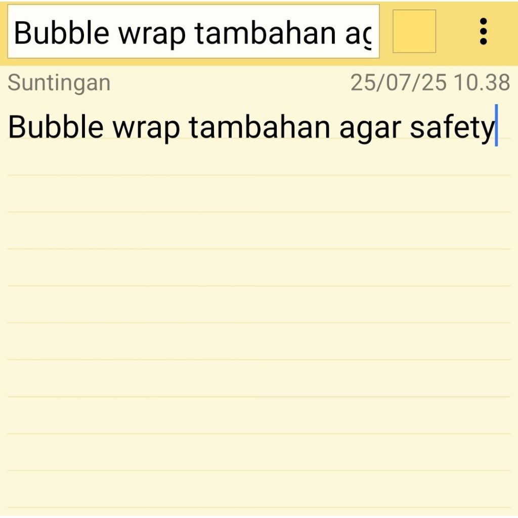 

TAMBAHAN BUBBLE WRAP AGAR SAFETY