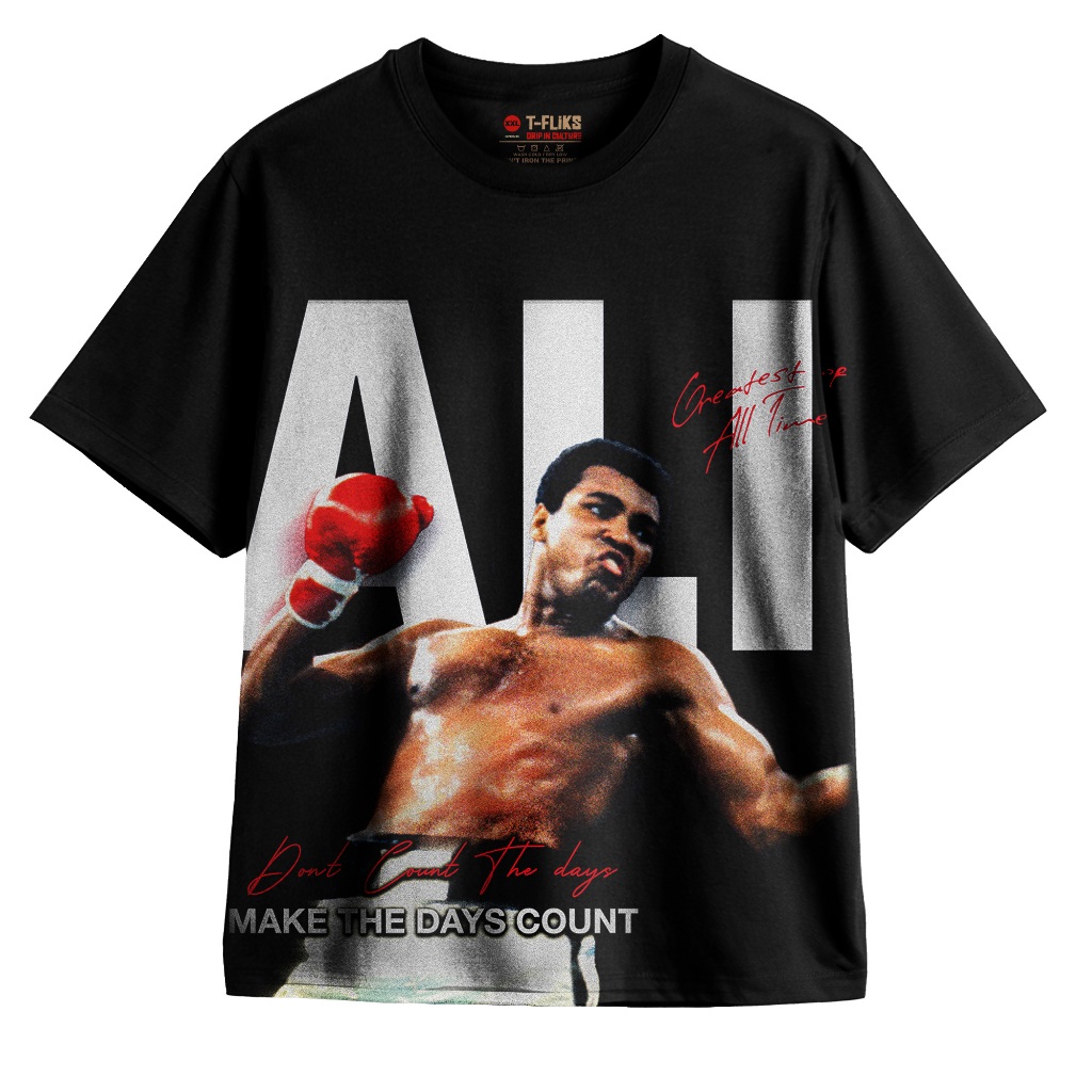 Original MUHAMMAD ALI 2 KAOS BOXING TSHIRT OVERSIZE UNISEX HITAM - TFLIKS Unisex Tee