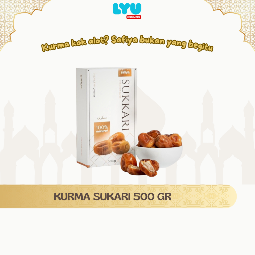 

KURMA SUKARI – kurma raja 500 gram | lembut | premium | safiya | manis | legit | daging tebal | original 100%