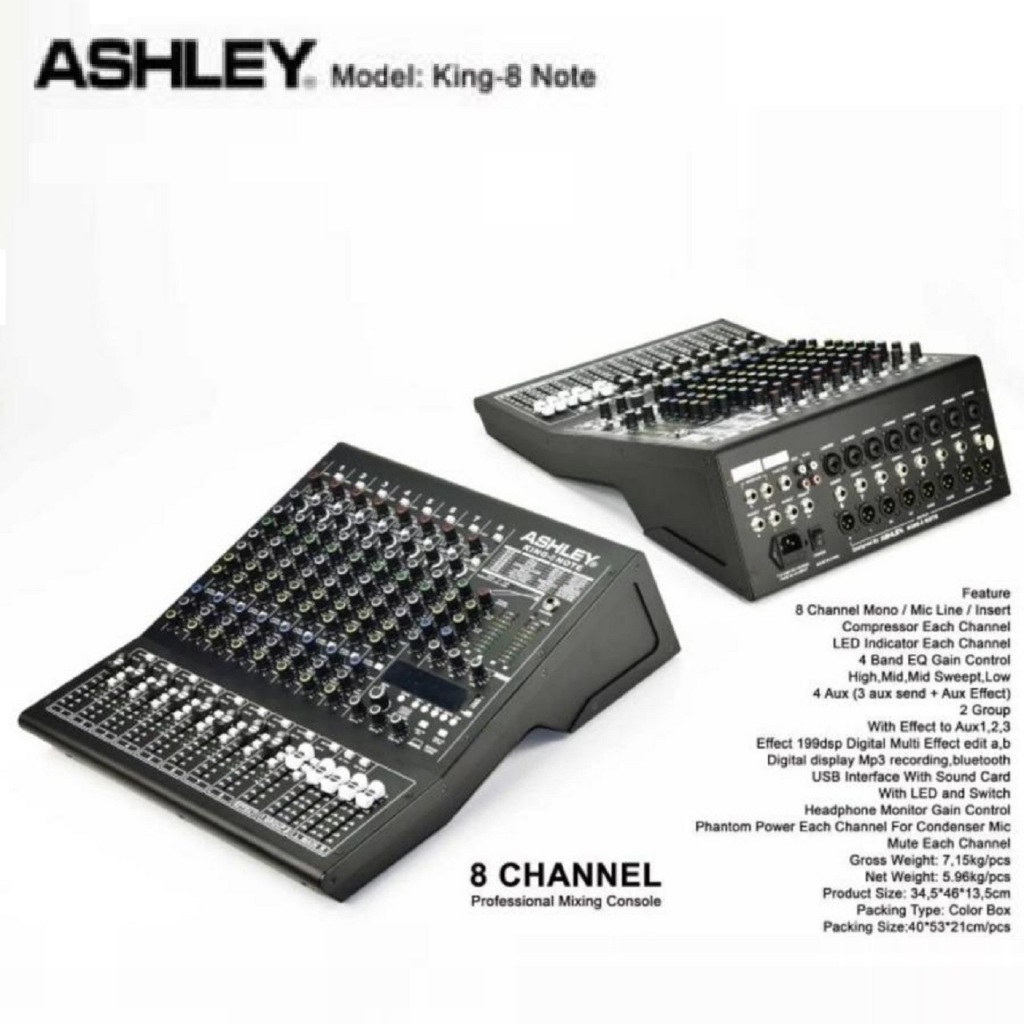 MIXER AUDIO ASHLEY KING8 NOTE / Ashley King Note 8