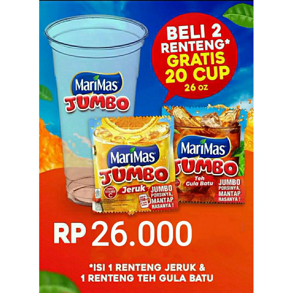 

PROMO MARIMAS Jumboo pake Cup