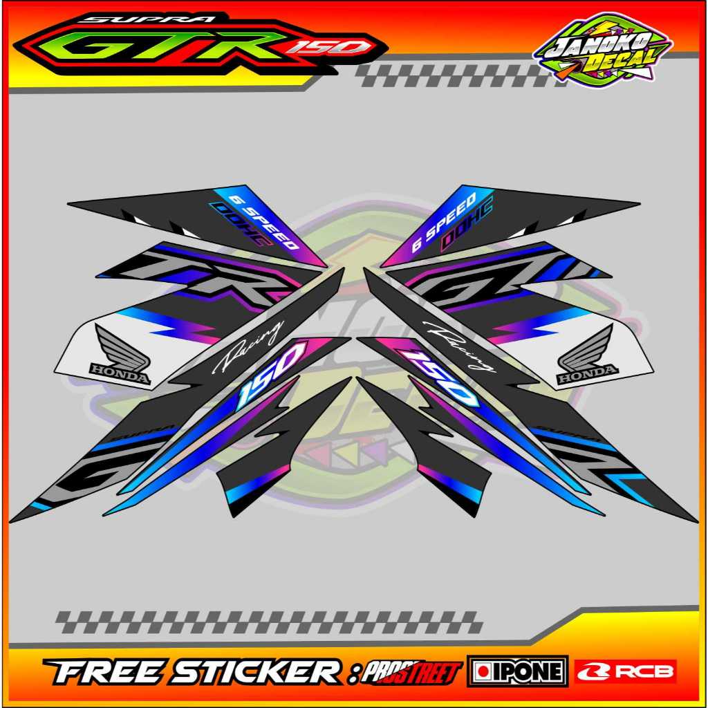 STRIPING VARIASI HONDA SUPRA GTR 150 / STICKER LIST VARIASI MOTOR SUPRA GTR 150