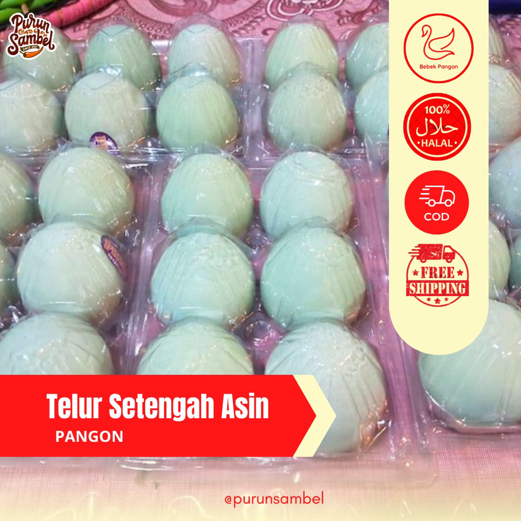 

Telur Bebek Setengah Asin Pangon Kukus by Purun Sambel Halal