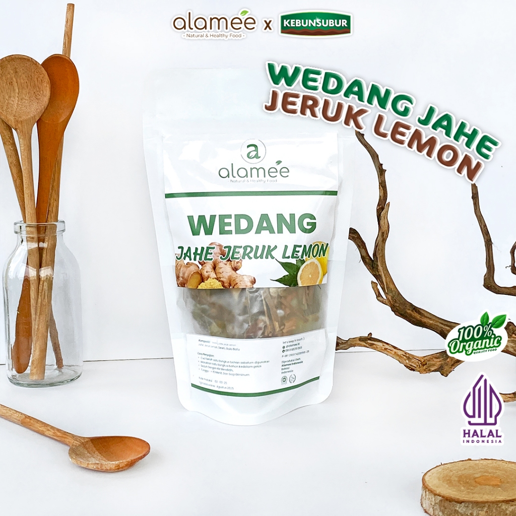 

ALAMEE Wedang Jahe Jeruk Lemon Rempah Minuman Herbal Alami Langsung Seduh Lengkap Organik Kebunsubur Kebunsubur